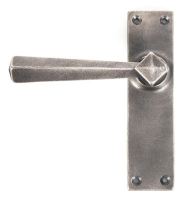 From The Anvil 73116 Antique Pewter Straight Door Lever Latch Set - Image 4