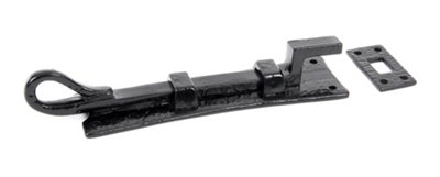 From The Anvil Black 6 Inch Cranked Monkeytail Bolt from B&Q