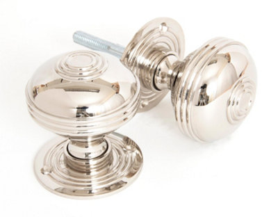 From The Anvil Polished Nickel 63mm Prestbury Mortice/rim Knob Set from B&Q