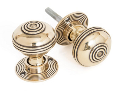 From The Anvil Aged Brass 50mm Prestbury Mortice/rim Knob Set from B&Q