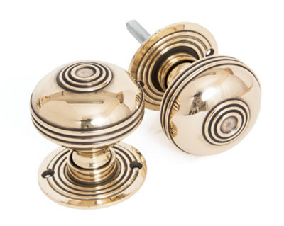 From The Anvil Aged Brass 63mm Prestbury Mortice/rim Knob Set from B&Q