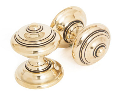 From The Anvil Aged Brass Elmore Concealed Mortice Knob Set Dark