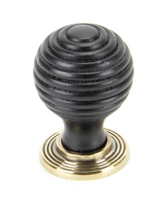 From The Anvil Dark Ebony And Ab Beehive Cabinet Knob 35Mm