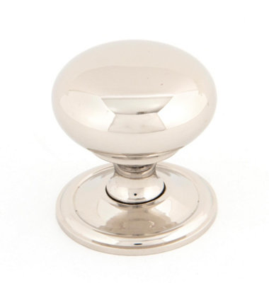 From The Anvil Polished Nickel Mushroom Cabinet Knob 38mm from B&Q