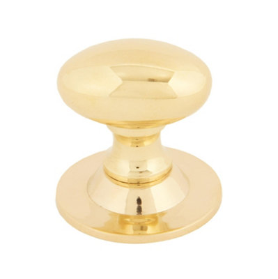 From The Anvil Polished Brass Oval Cabinet Knob 33mm from B&Q