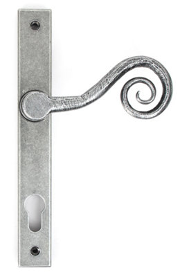 From The Anvil Pewter Monkeytail Slimline Lever Espag. Lock SetLh from B&Q