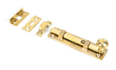 From The Anvil 33096 Polished Brass 4"" Universal Bolt - Image 3