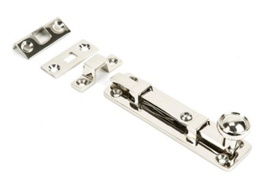 From The Anvil Polished Nickel 4 Inch Universal Bolt from B&Q
