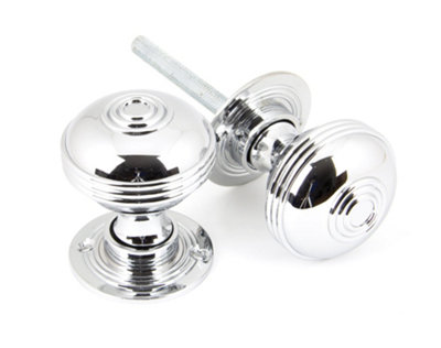 B&Q -  Polished Chrome 50mm Prestbury Mortice/rim Knob Set