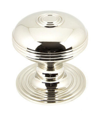 From The Anvil Polished Nickel Prestbury Centre Door Knob from B&Q