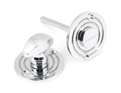 From The Anvil Polished Chrome Round Bathroom Thumbturn from B&Q