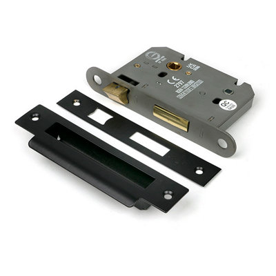 From The Anvil Black 3 Inch Heavy Duty Bathroom Mortice Lock from B&Q