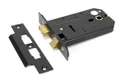 From The Anvil Black 5 Inch Horizontal 3 Lever Sash Lock from B&Q