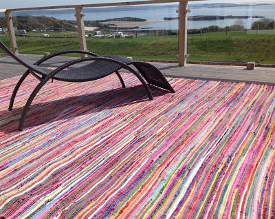 Second Nature Online Rainbow Rug Outdoor And Indoor Multicolour Flat Weave Style 75 Cm X 240 Cm from B&Q