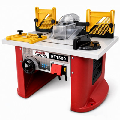B&Q -  Lumberjack 1500W Router Table With Integrated Motor Variable Speed Bench Top Routing Tool