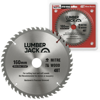 Lumberjack Tools Lumberjack 160mm 48T Trade Circular Saw Blades 20mm Bore 1.8 Kerf from B&Q