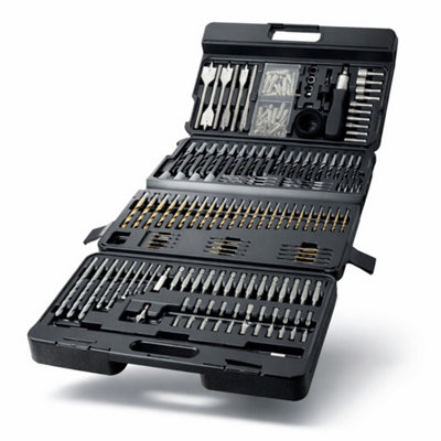 Lumberjack Tools Lumberjack 205 Piece Drill Bit Set Hss Masonry Metal Wood Flat Pozi Bits & Case from B&Q
