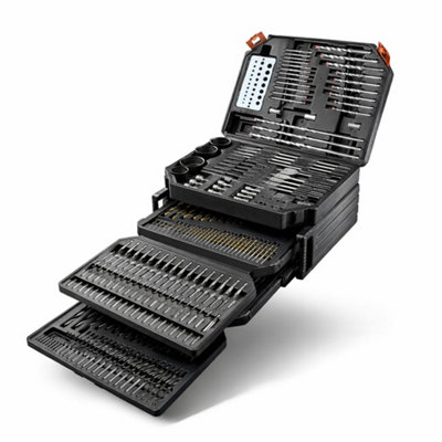 Lumberjack Tools Lumberjack 300 Piece Hss Drill Bit Set For Masonry Metal Wood Flat Pozi Bits In Case from B&Q