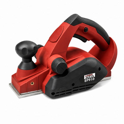 B&Q -  Lumberjack Electric Handheld Power Planer 910W 82mm Twin Blade Red