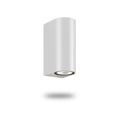 Auraglow 14W Outdoor Double Up & Down Wall LightWindsorWhiteFitting Only from B&Q