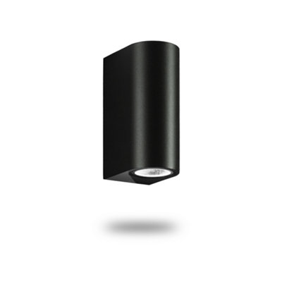 Auraglow 14W Outdoor Double Up & Down Wall LightWindsorBlackFitting Only from B&Q