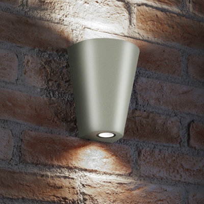 Auraglow 14W Indoor / Outdoor Double Up & Down Wall LightSilverCool White from B&Q