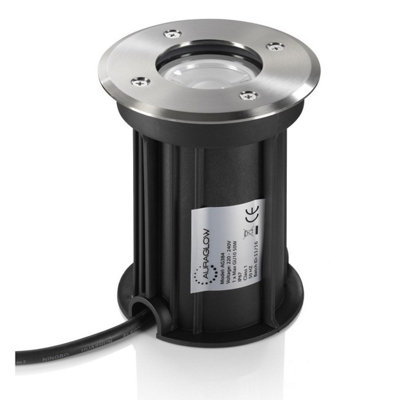Auraglow Deep Recessed Gu10 Holder Buried Garden Ground Path Light Ip67 Driveway Outdoor Uplighter from B&Q
