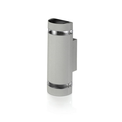 Auraglow  Large Outdoor Double Up & Down Wall LightEltonSilverFitting Only from B&Q