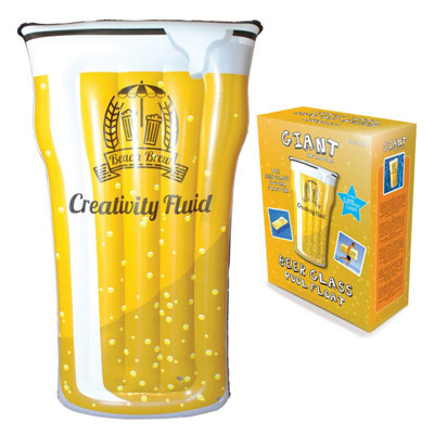 CKB Ltd Pint Glass Pool Float Novelty Inflatable Swimming Pool Toy from B&Q