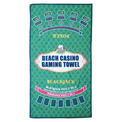 Oliphant Vegas Nights Gaming Beach Towel, Green - Image 3