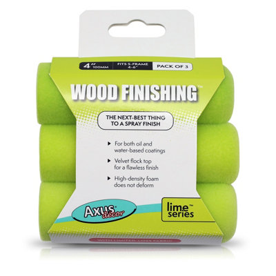 Axus Wood Finishing Mini Roller Pack Of 3 4 Inch from B&Q