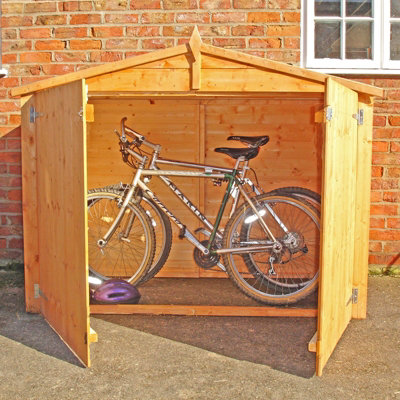 Shire Bike Store Apex Shiplap Garden Bicycle Shed No Floor from B&Q