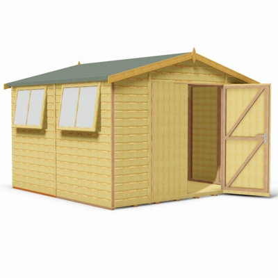 Shire Workspace Dd Tongue And Groove Garden Shed Workshop Approx 10 X 10 Feet