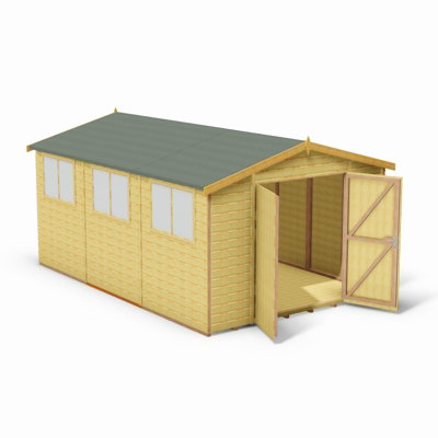 Shire Workspace Dd Tongue And Groove Garden Shed Workshop Approx 10 X 15 Feet