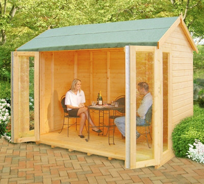 Shire Blenheim Shiplap Summerhouse Garden Sun Room Approx 10 X 8 Feet