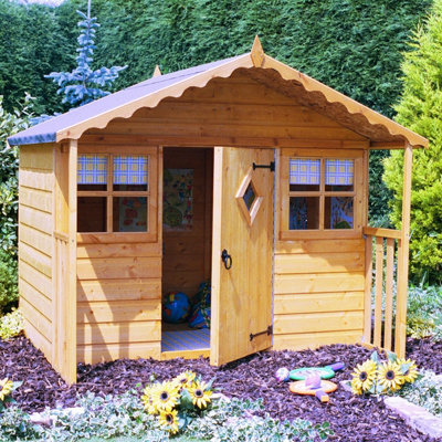 Shire Light 6X5'6 Cubby Traditional Kids Wooden Playhouse - Image 7