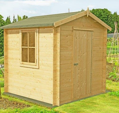 Shire Danbury Log Cabin Home Office Garden Room Approx 7 X 7 Feet