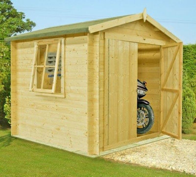 Shire Bradley Log Cabin Home Office Garden Room Approx 7 X 7 Feet