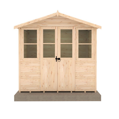 Shire Haddon 7X5Ft Summerhouse With 12mm T&g Cladding And Double Doors