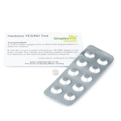 SimplexHealth Total Hardness Water Test Yes/no (10 Tablets) Water Softener Test Kit from B&Q