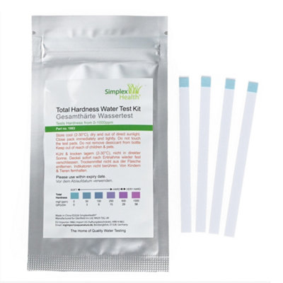SimplexHealth Total Hardness Water Test (20 Strips Pouch) from B&Q