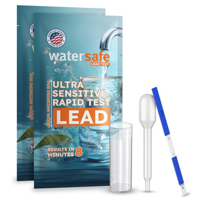 B&Q -  Water Lead Test Kit Ws-207 (Double) Easy & Accurate Diy Home Testing For Tap & Well Water