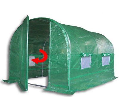 Crocodile Trading 3M X 2M (10' X 7' Approx) Pro+ Green Polytunnel Greenhouse from B&Q