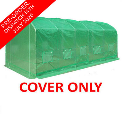 Crocodile Trading 6M X 3.5M (20' X 11.5' Approx) Pro Max Green Polytunnel Replacement Cover from B&Q