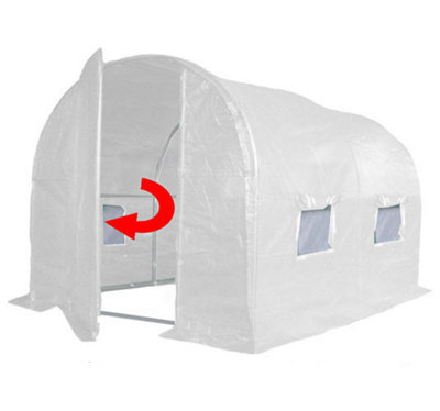 Crocodile Trading 3M X 2M (10' X 7' Approx) Pro+ White Poly Tunnel from B&Q
