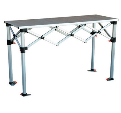 Crocodile Trading Instant Shelter 1.5M Concertina Table With Aluminium Top from B&Q