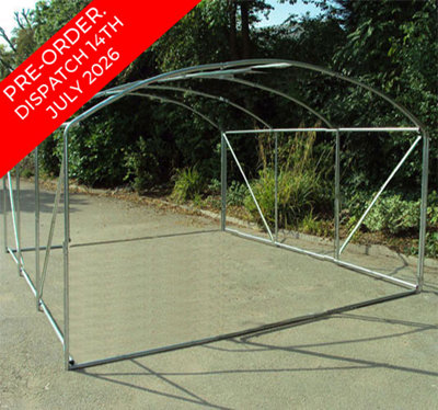 Crocodile Trading 4M X 3.5M (13' X 11.5' Approx) Pro Max Poly Tunnel Frame Only from B&Q