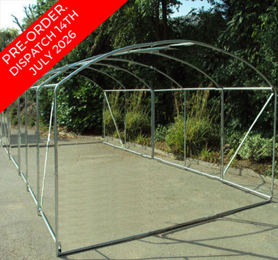 Crocodile Trading 6M X 3.5M (20' X 11.5' Approx) Pro Max Poly Tunnel Frame Only from B&Q