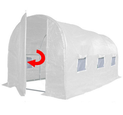 Crocodile Trading 4M X 2M (13' X 7' Approx) Pro+ White Poly Tunnel from B&Q
