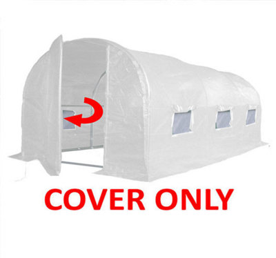 Crocodile Trading 4M X 2M (13' X 7' Approx) Pro+ White Polytunnel Replacement Cover from B&Q